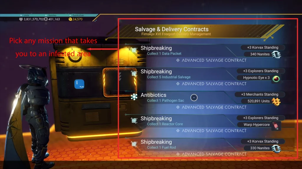No Man’s Sky Viral Heart: A Search and Collection Checklist — reference screenshot
