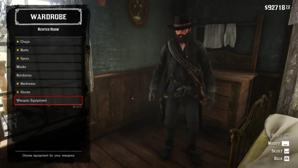 RDR2 Black Outfit: Build a Clean Dark Gunslinger Look — map or equipment detail
