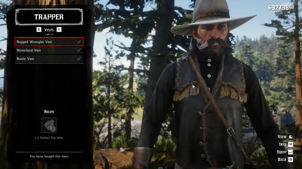 RDR2 Trapper Clothing: Vests, Boots and Chaps Explained — map or equipment detail