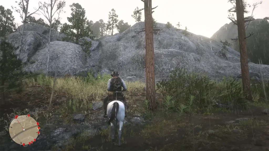 RDR2 Strange Statues: Cave Location and Puzzle Solution — map or equipment detail