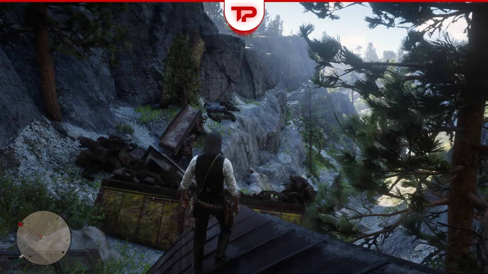 RDR2 Train Wreck Gold: Climb to the Two Gold Bars